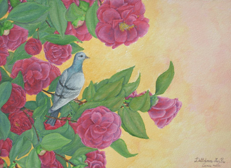 The wait-Watercolor and distemper painting