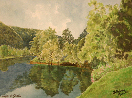 Lake of Ghirla-Watercolor painting