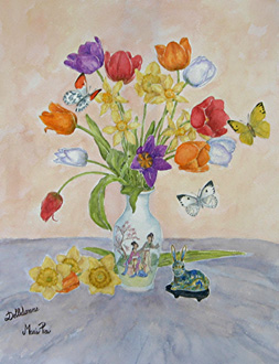 Spring composition .....-Watercolor painting