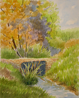 Autumn beginning-Watercolor painting