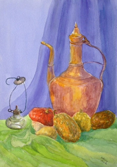 Small old world-Watercolor painting