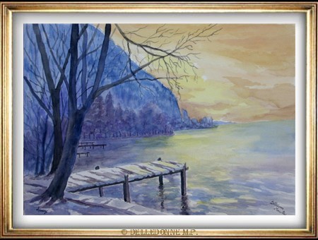 Annecy-The lake-watercolour painting